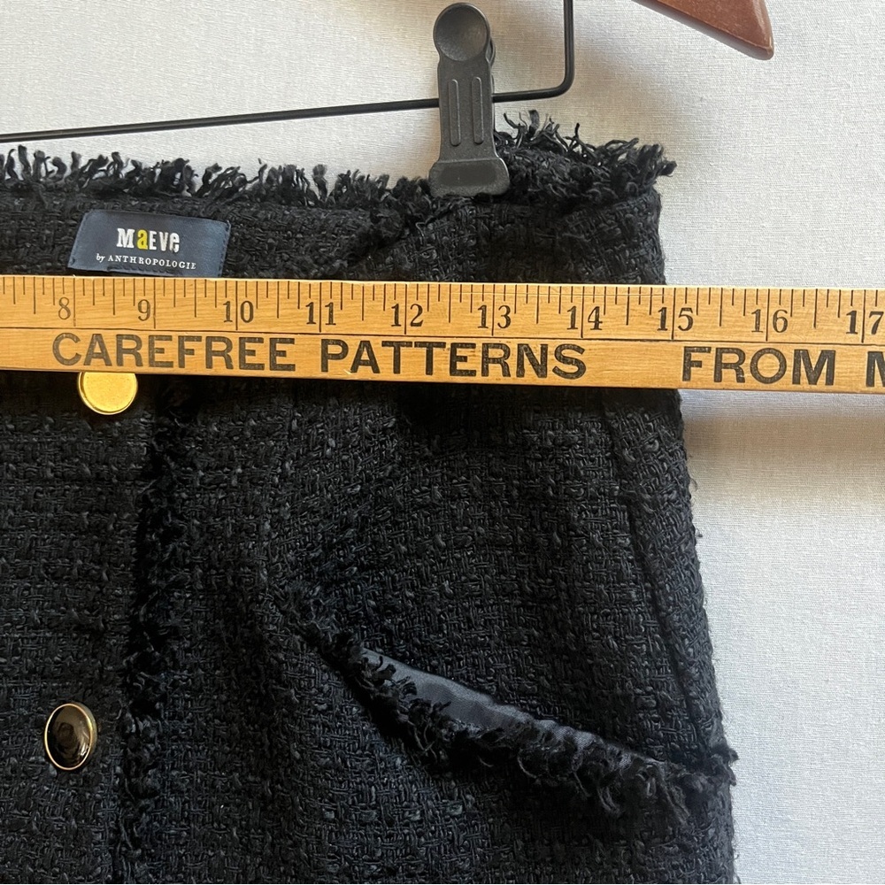 Maeve Tweed Front Button Mini Skirt Sz 8 - Picture 7 of 8